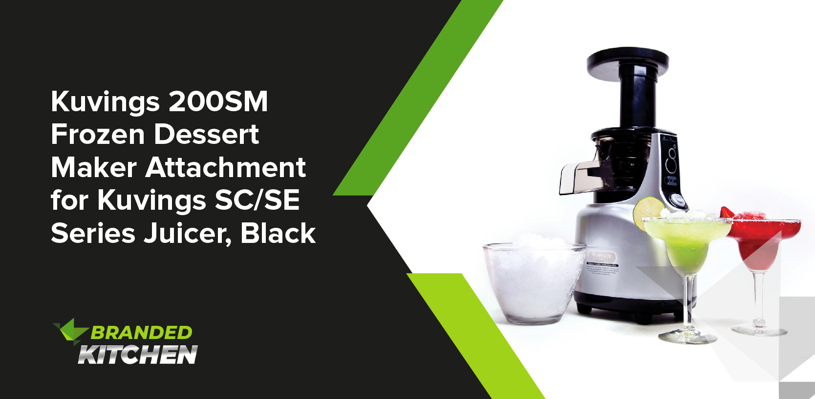 Kuvings 200SM Frozen Dessert Maker Attachment for Kuvings SC/SE Series Juicer, Black